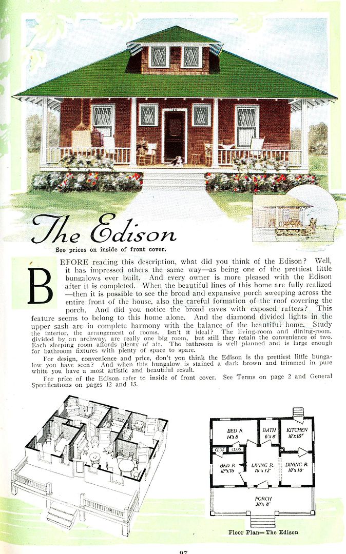 The Edison One of the Prettiest Little Bungalows Ever Built Sears